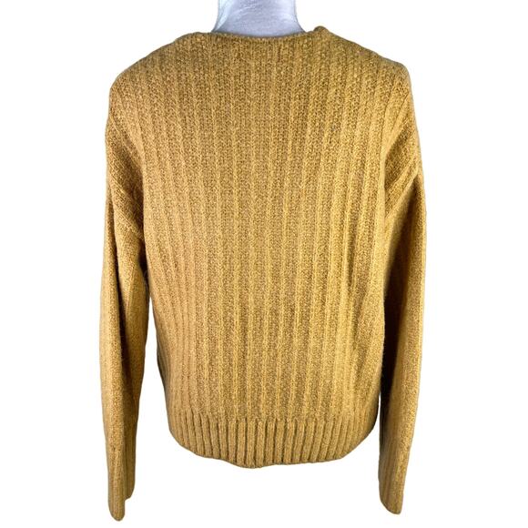 Altar'd State Sweater S/M Mustard V-Neck Cropped Super Soft - Picture 9 of 12